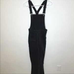 Madewell black ankle length overalls w/ side zipper